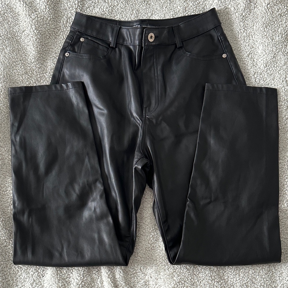 Zara Black Leather pants